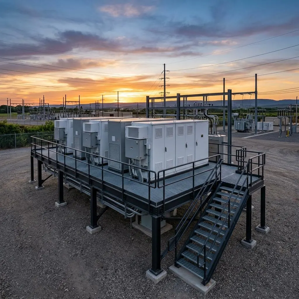 Illustrative concept of Battery and Energy-Storage Equipment Supports